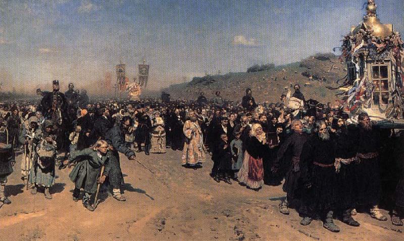 Ilya Repin A Religious Procession in kursk province China oil painting art